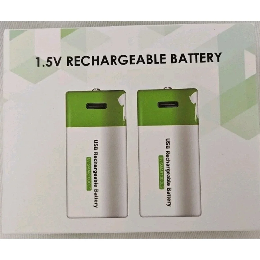 Rechargeable C Batteries, 2-Count (Pack of 2) With cord‎ NEW!